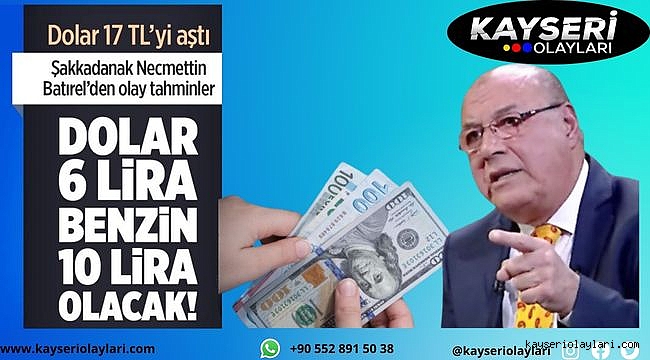 Necmettin Batırel: Eylül'de dolar 6 lira benzin 10 liraya düşecek