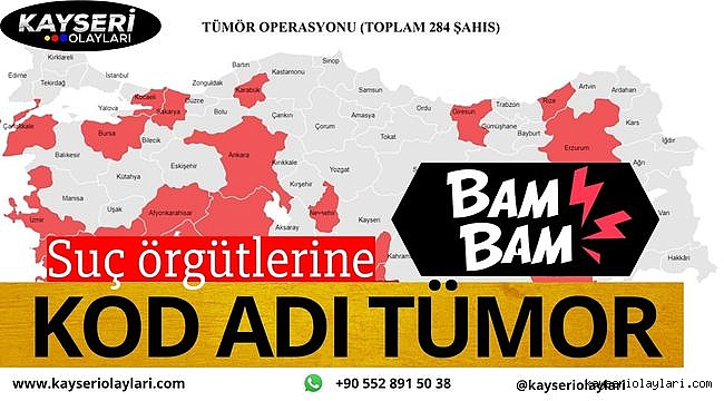 Suç örgütlerine  Tümör  operasyonu başladı