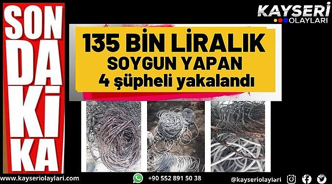 Toplam 135 bin liralık soygun yapan 4 şüpheli yakalandı