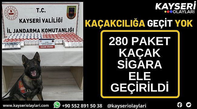 280 paket kaçak sigara ele geçirildi