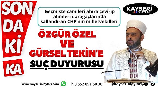 CHP Milletvekilleri Özgür Özel ve Gürsel Tekin hakkında suç duyurusunda bulunuldu.