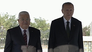 Filistin Devlet Başkanı Ankara'da... Erdoğan, Mahmud Abbas'ı resmi törenle karşıladı