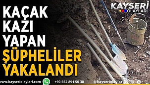 Kaçak kazı yapan şüpheliler yakalandı