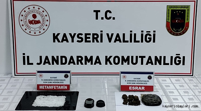 Kayseri Jandarmasından, narkotik köpek timi ile operasyon: 2 gözaltı