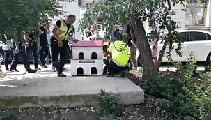 Silivri'de polislere bıçaklı saldırı! Saldırgan bacağından vuruldu