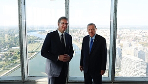 Cumhurbaşkanı Erdoğan, Belgrad Kulesi'ni ziyaret etti