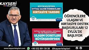 Öğrencilere ulaşım ve kırtasiye destek başvuruları 12 Eylül'de başlıyor