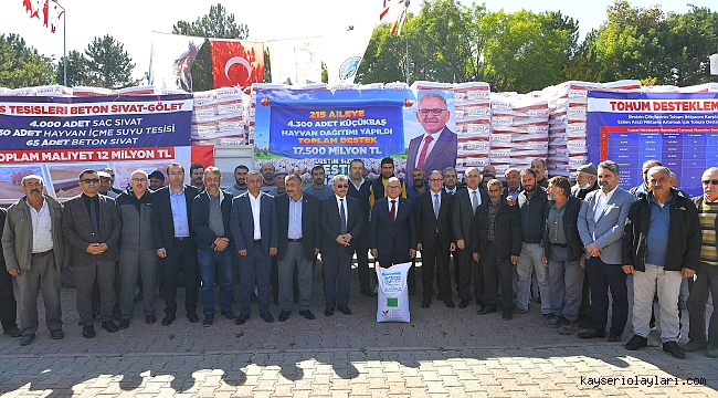 BAŞKAN BÜYÜKKILIÇ, ÇİFTÇİYE 1500 TON DAHA TOHUM DAĞITTI