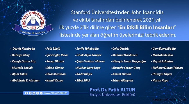 ERÜ BAŞARI HİKAYELERİ YAZIYOR