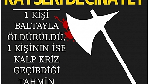 1 KİŞİ BALTAYLA ÖLDÜRÜLDÜ, 1 KİŞİNİN İSE KALP KRİZ GEÇİRDİĞİ TAHMİN EDİLİYOR