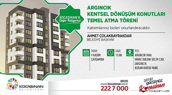 KOCASİNAN'IN KENTSEL DÖNÜŞÜMÜ BAŞLIYOR