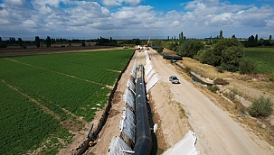 SOL SAHİL SULAMALARI ANA İLETİM HATTI'NDA ÇALIŞMALAR DEVAM EDİYOR