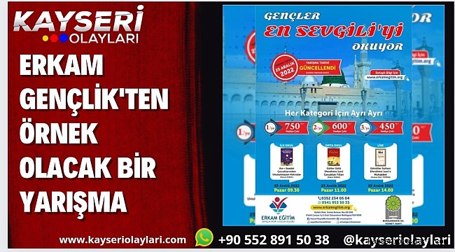 ERKAM GENÇLİK'TEN ÖRNEK OLACAK BİR YARIŞMA 