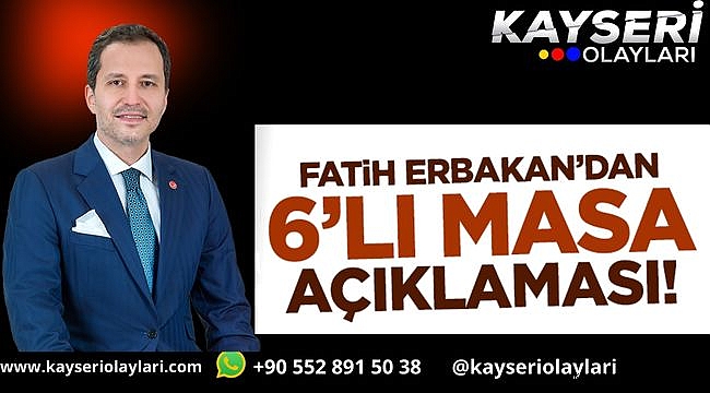 Fatih Erbakan 6'lı Masaya Gönderme Yaptı