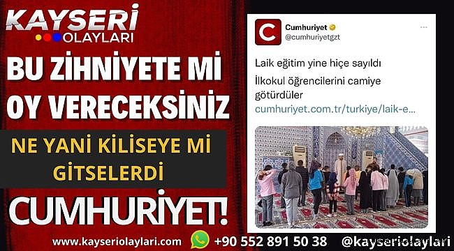 Laiklik Elden Gidiyor Manşeti