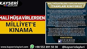 Mali Müşavirlerden Milliyet'e Kınama