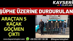5 Kacak Göcmen Yakalandı