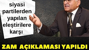 Büyükşehir Belediyesinden Zam Açıklaması