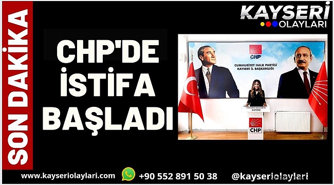 CHP'de İstifa Başladı