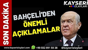 Devlet Bahçeli'den Önemli Açıklamalar