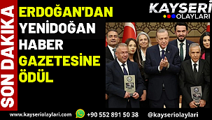 Erdoğan'dan Yenidoğan Haber Gazetesine Ödül 