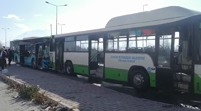 Kayseri'de iki halk otobüsü çarpıştı: 1'i ağır 26 yaralı