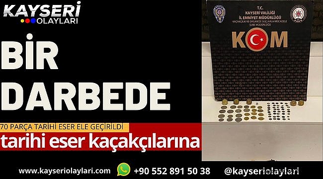 Tarihi Eser Kaçakçılarına Darbe! 70 Parça Yakalandı