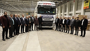 AFET BÖLGELERİNE 461 TIR YARDIM YOLLADI