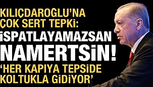 Cumhurbaşkanı Erdoğan'dan Çok Sert Tepki! Ispatlayamassan Namertsin!