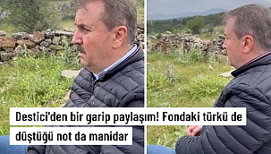 Destici'den bir garip paylaşım! Fondaki türkü de düştüğü not da manidar