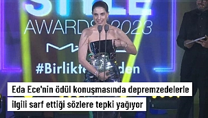 Ödül töreninde depremzedelerle ilgili konuşan Eda Ece'nin sözleri tepki çekti