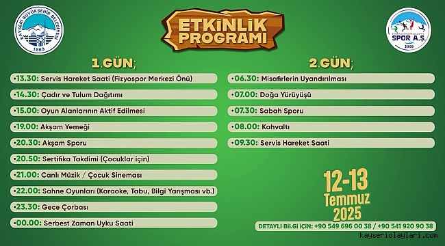 DOĞA KAMPINA KAYITLAR BAŞLADI