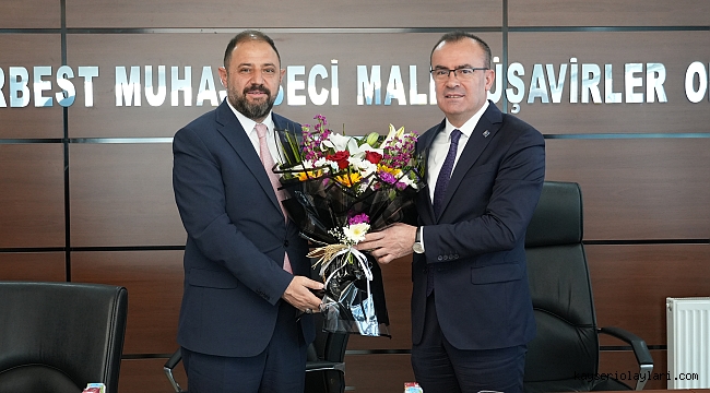 KAYSERİ SMMMO BAŞKANI ADNAN USLULAR YEDİKAYA'YI TEBRİK ETTİ