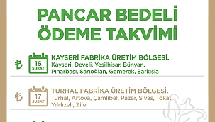 KAYSERİ ŞEKER ÇİFTÇİSİNİ SEVİNDİRECEK