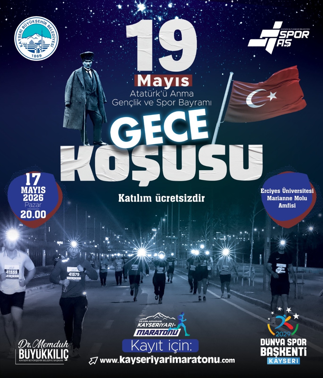 19 MAYIS COŞKUSU KAYSERİ'DE BÜYÜKŞEHİR İLE YAŞANACAK