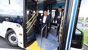 BAŞKAN BÜYÜKKILIÇ, ELEKTRİKLİ OTOBÜSÜN TEST SÜRÜŞÜNE KATILDI