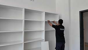 AKKIŞLA'DA İLKOKUL KÜTÜPHANESİ'Nİ DİZAYN ETTİ