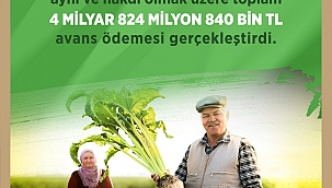DAĞITILAN AVANS 4 MİLYAR 824 MİLYON 840 BİN TL'Yİ BULDU