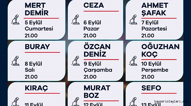 FESTİVAL 5 EYLÜL'DE BAŞLAYACAK