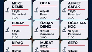FESTİVAL 5 EYLÜL'DE BAŞLAYACAK